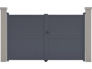 Cancello in alluminio "Maurice" - 299,5 x 180,9 cm - Grigio