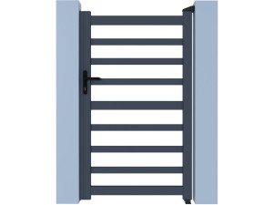 Cancello in alluminio forato "Marius" - 100 x 180 cm - Grigio