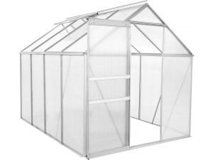 Serra da giardino in policarbonato 250 x 190 x 195 cm "Basilic" - 4,75 m² - Grigio
