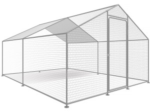 Recinto per galline 9 m² rete metallica 3 x 3 x 2 M acciaio zincato