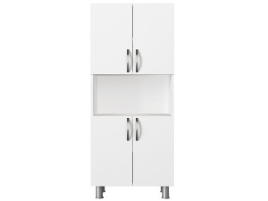 Mobile da bagno in legno "William" - 59 x 29 x 140 cm - Bianco