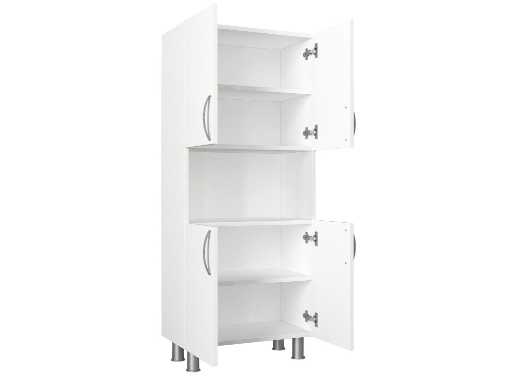 Mobile da bagno in legno "William" - 59 x 29 x 140 cm - Bianco