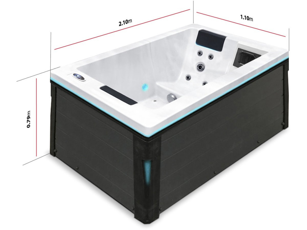 Spa " Serene 2 " - 2 posti reclinabili - 2,10 x 1,10 x 0,79 m