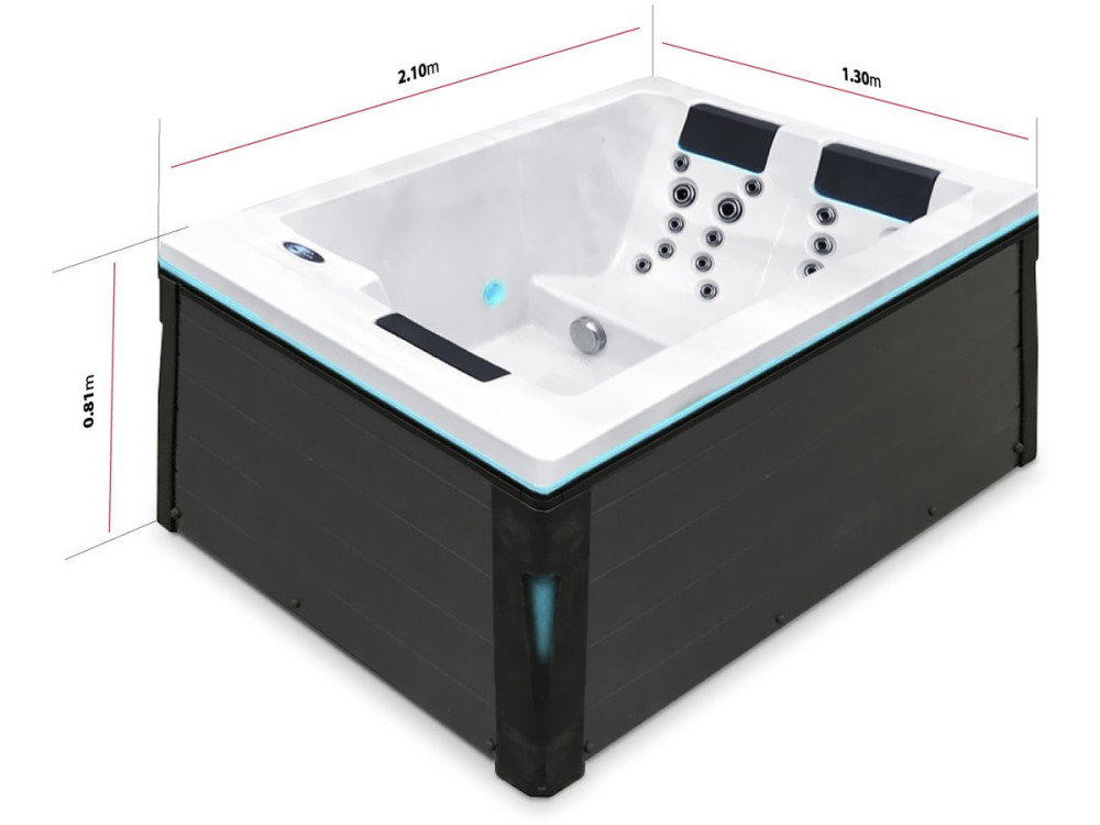 Spa "Serene 3" - 2 sedute + 1 reclinabile - 2,10 x 1,30 x 0,81 m