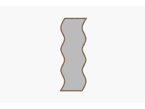 Specchio in legno "Safi" 40 x 2,2 x 120 cm - Bianco