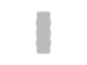 Specchio in legno "Aror" - 50 x 160 cm - Bianco