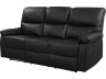 Divano reclinabile "Lincoln" - 197 x 89 x 103 cm - 3 posti - Nero