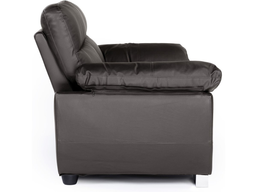 Divano in pelle rigenerata / PVC "DALLAS" - 2 posti - Cioccolato