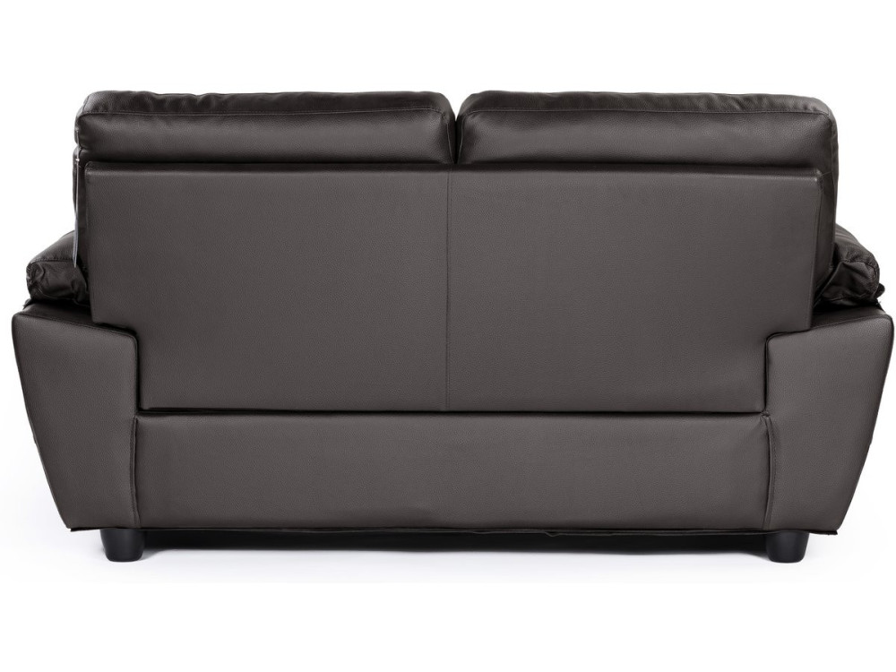 Divano in pelle rigenerata / PVC "DALLAS" - 2 posti - Cioccolato