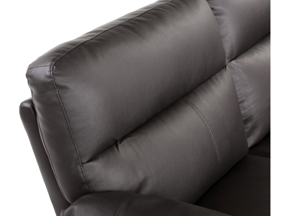 Divano in pelle rigenerata / PVC "DALLAS" - 2 posti - Cioccolato