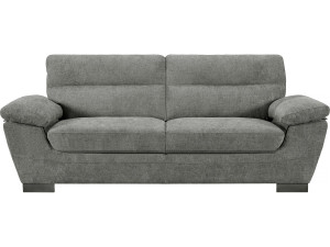 Divano fisso in tessuto "Dallas" - 210 X 88 X 90 cm - 3 posti - Grigio