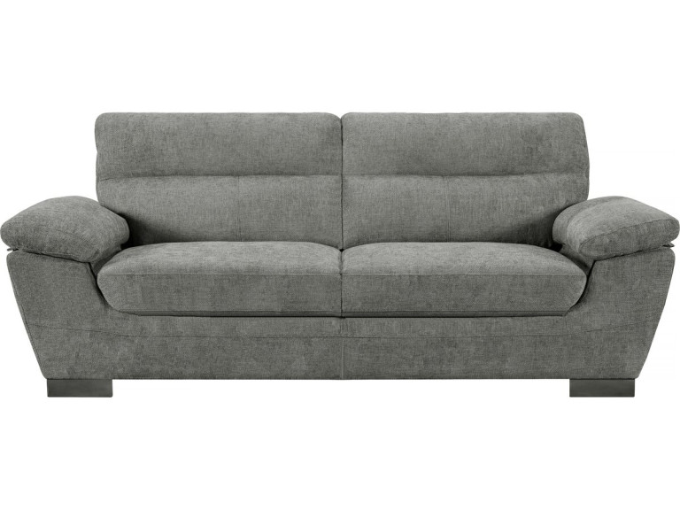 Divano fisso in tessuto "Dallas" - 210 X 88 X 90 cm - 3 posti - Grigio