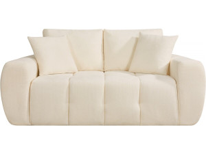 Divano diritto "Léonie" in tessuto a bolle - 2 posti - Beige