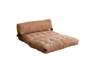 Divano letto in tessuto "Fold" a 2 posti - 120 x 75 x 79 cm - Marrone