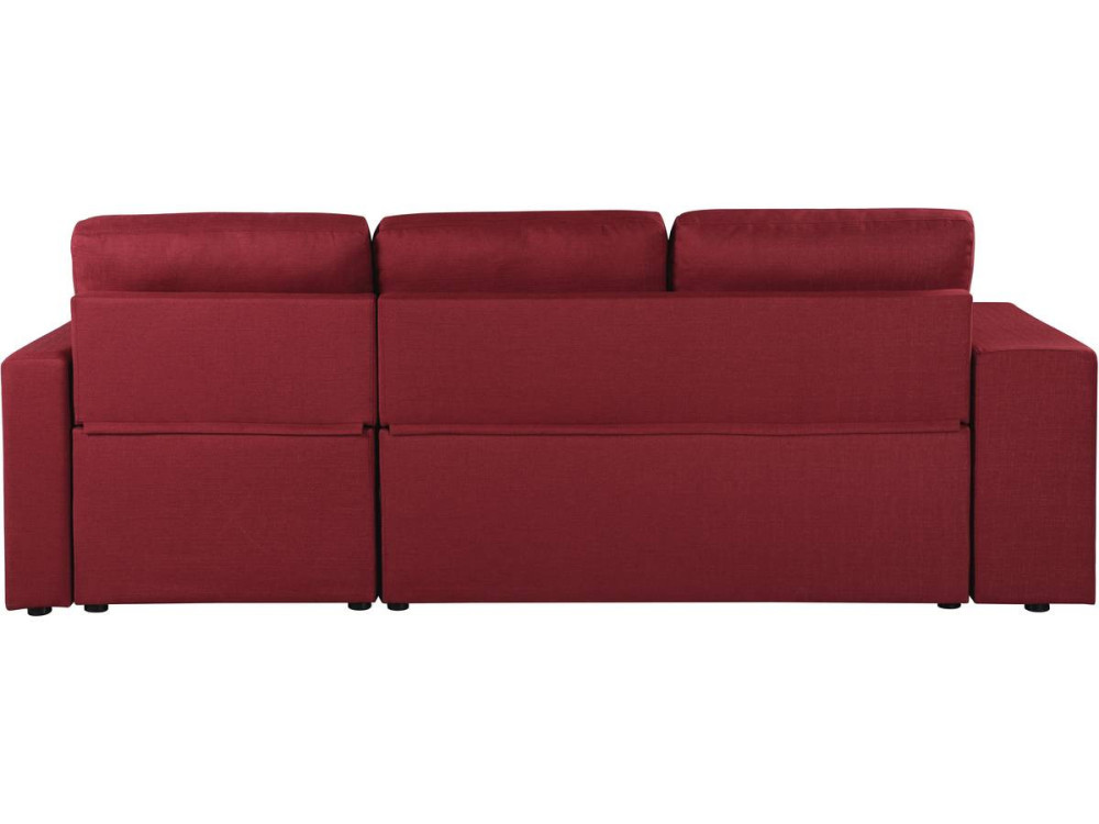 Divano ad angolo  trasformabile "Axel" / reversibile - 3 posti - Rosso