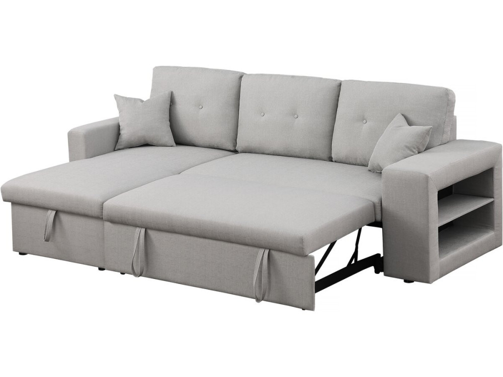 Divano letto angolare/reversibile "Axel" - 3 posti - Grigio chiaro
