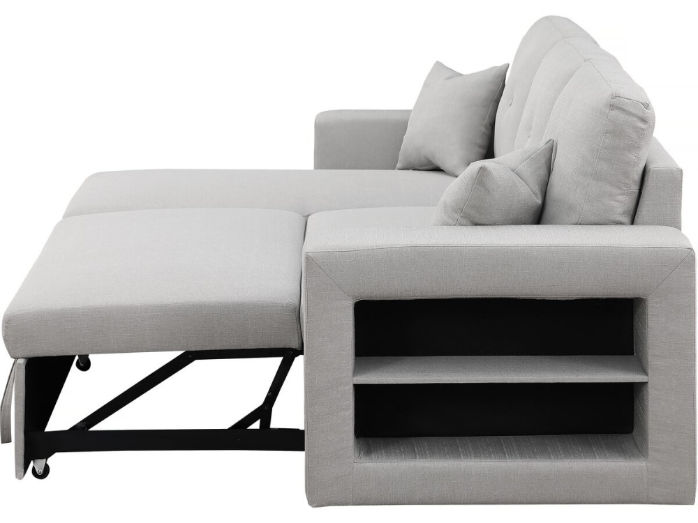 Divano letto angolare/reversibile "Axel" - 3 posti - Grigio chiaro