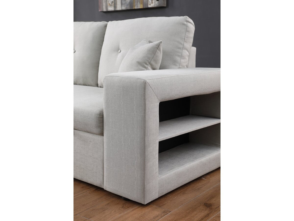 Divano letto angolare/reversibile "Axel" - 3 posti - Grigio chiaro