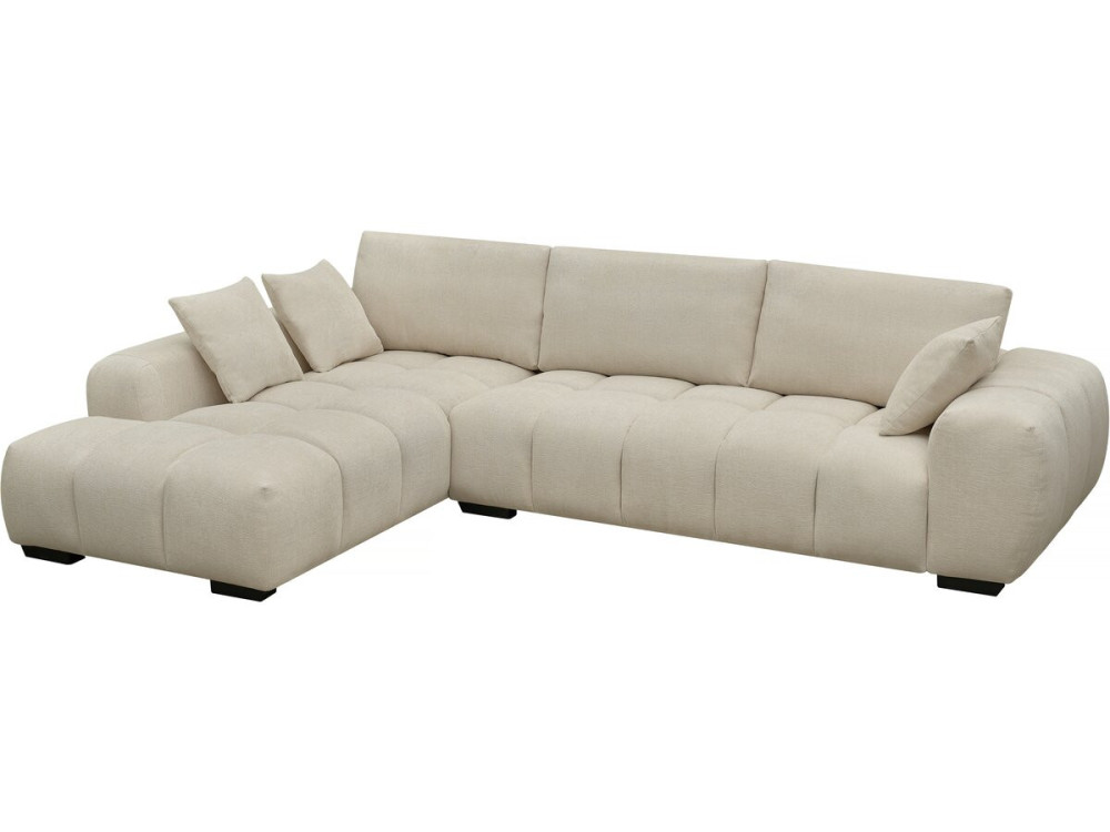Divano angolare in tessuto “Monceau” – 3 posti – Beige