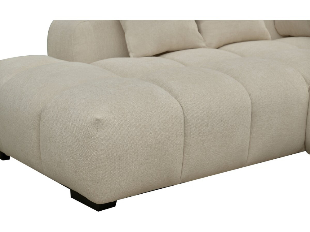 Divano angolare in tessuto “Monceau” – 3 posti – Beige