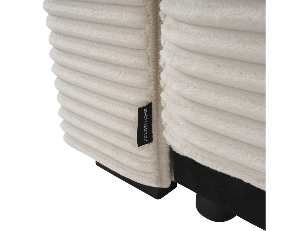 Divano angolare in velluto a coste “Opera” - 3 posti - Beige