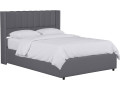 Letto matrimoniale "Saint-Moritz" in lino con contenitore - 160 x 200 cm - Beige - Gris