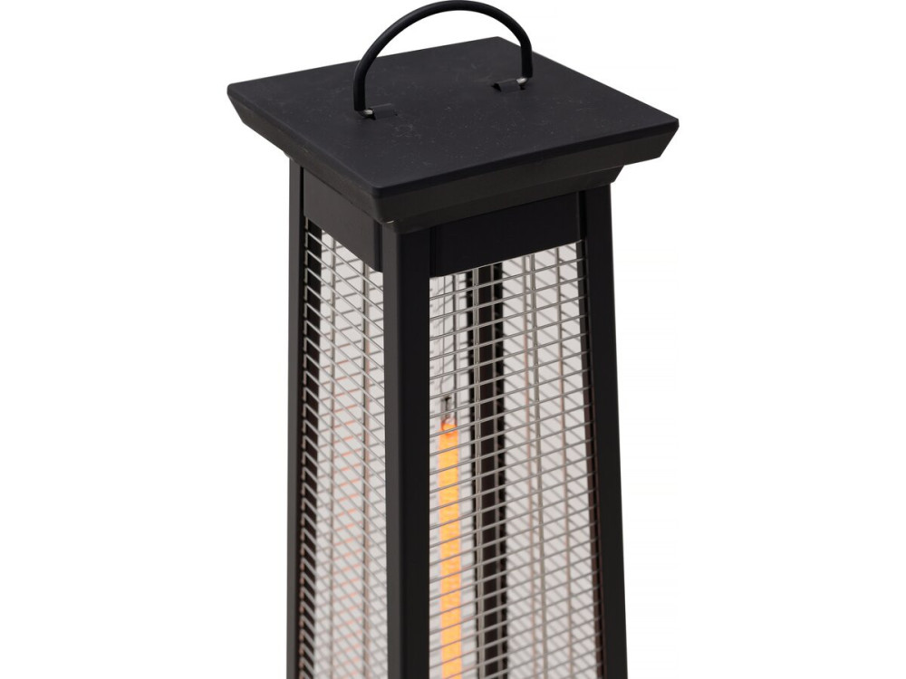 Riscaldatore elettrico radiante in fibra di carbonio "Volcano" - 2000W - Nero