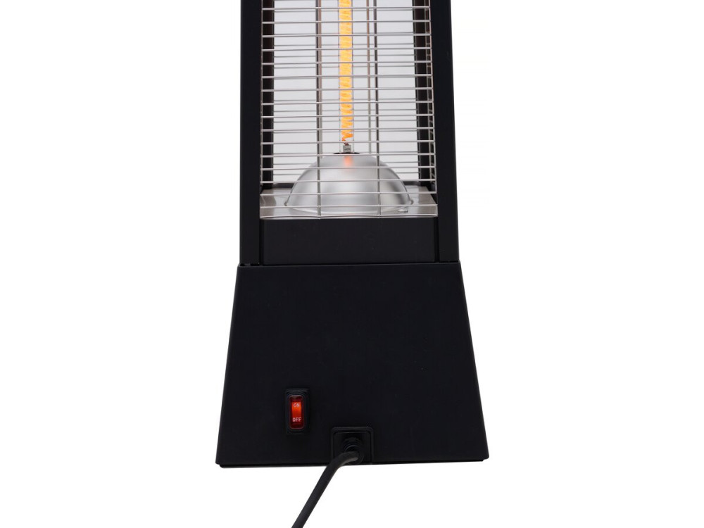 Riscaldatore elettrico radiante in fibra di carbonio "Volcano" - 2000W - Nero