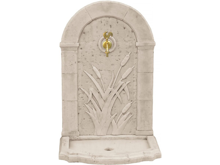 Fontana "ROSEAU" - in pietra ricostruita - 62 x 42 x 93 cm