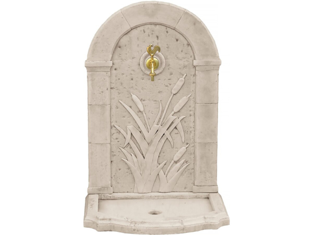 Fontana "ROSEAU" - in pietra ricostruita - 62 x 42 x 93 cm