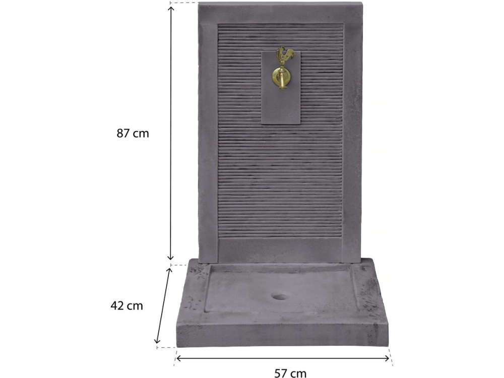 Fontana "ETNA" - Pietra - 57 x 42 x 87 cm - Grigio