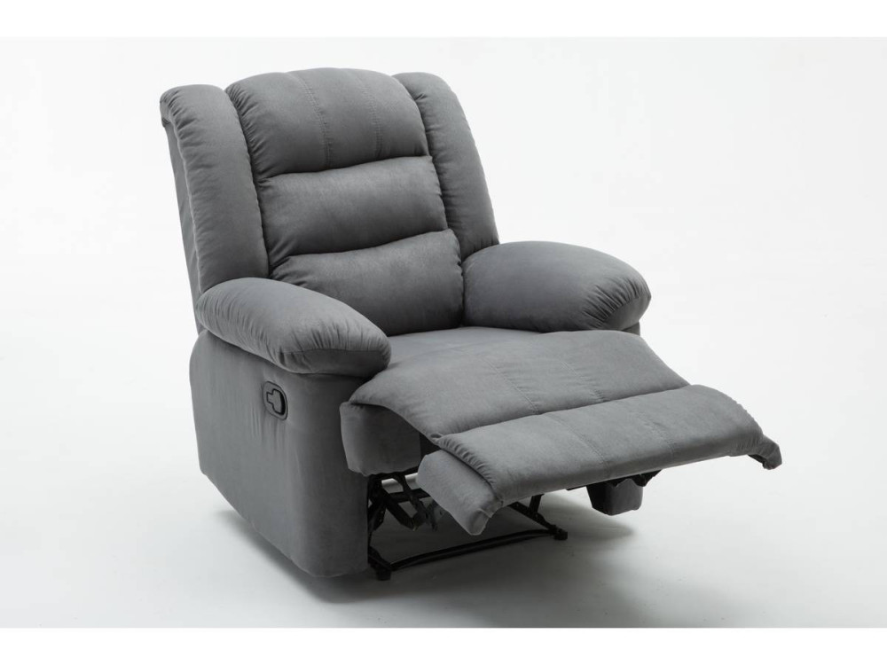 Poltrona relax "Buckingham" - Grigio chiaro