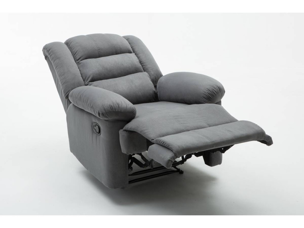 Poltrona relax "Buckingham" - Grigio chiaro