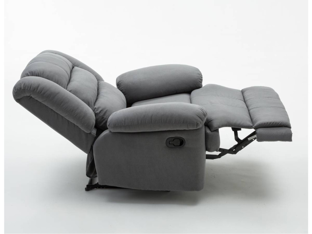 Poltrona relax "Buckingham" - Grigio chiaro