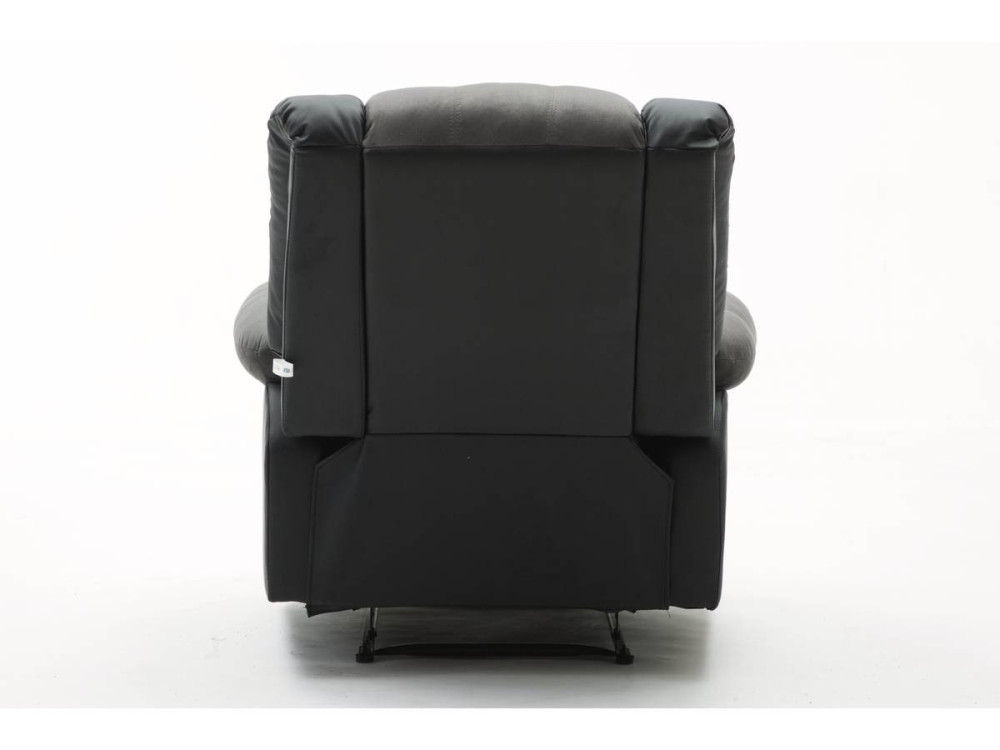 Poltrona relax "Buckingham" - Nero / Grigio scuro
