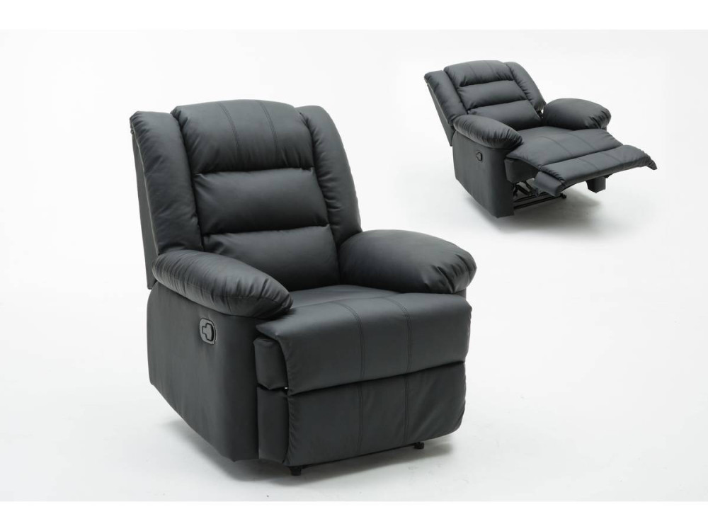 Poltrona relax "Buckingham" - Nera