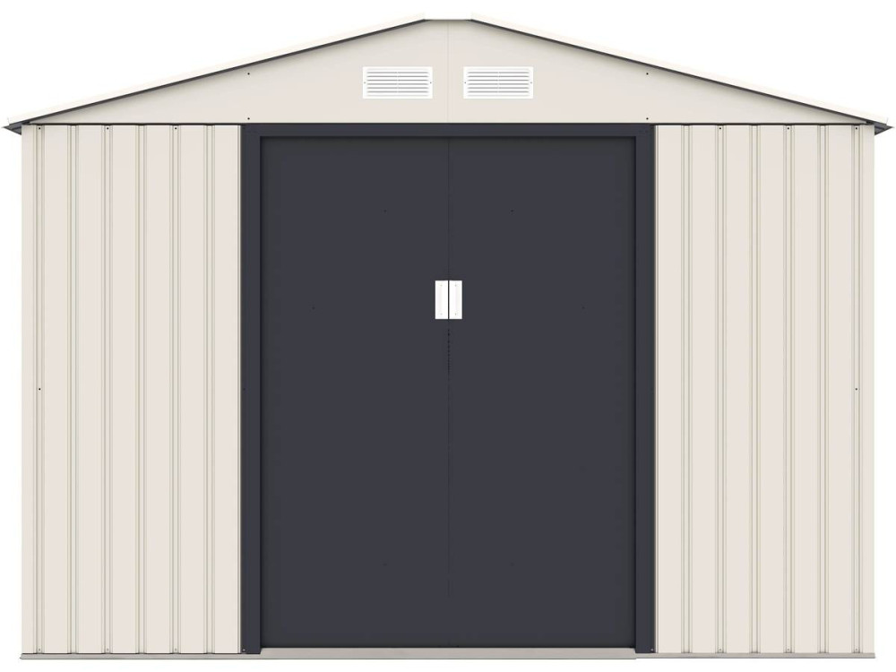 Casetta da giardino in metallo "Nebraska" - 5,30 m² - Beige/Grigio antracite