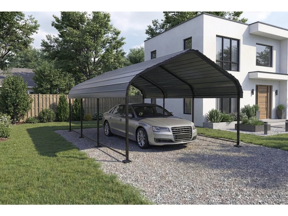 Pensilina in metallo "Phoenix" - 13,5 m² - Grigio