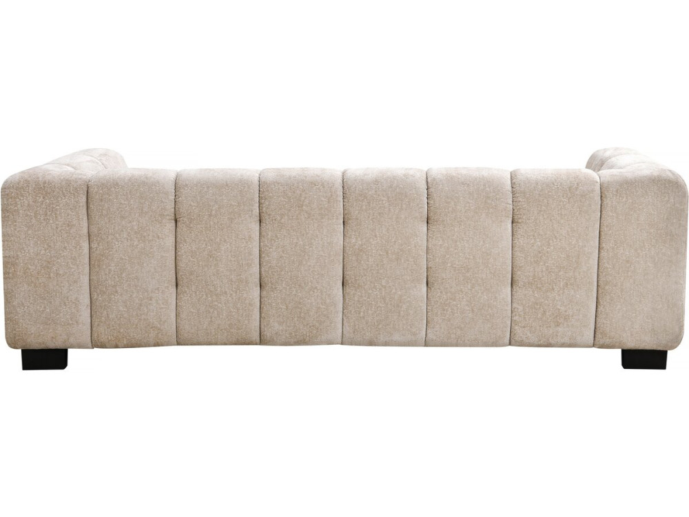 Divano dritto di design in tessuto ciniglia 3 posti "Foch" - Beige