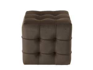 Pouf in velluto "Lizbon" - 42 x 42 x 42 cm - Marrone