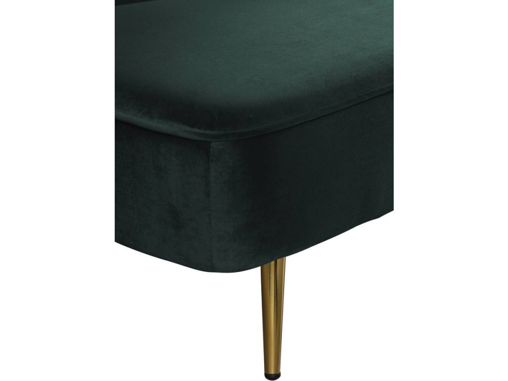 Divano Clic Clac in velluto "James" - 180 x 83 x 75 cm - 3 posti a sedere - Verde scuro