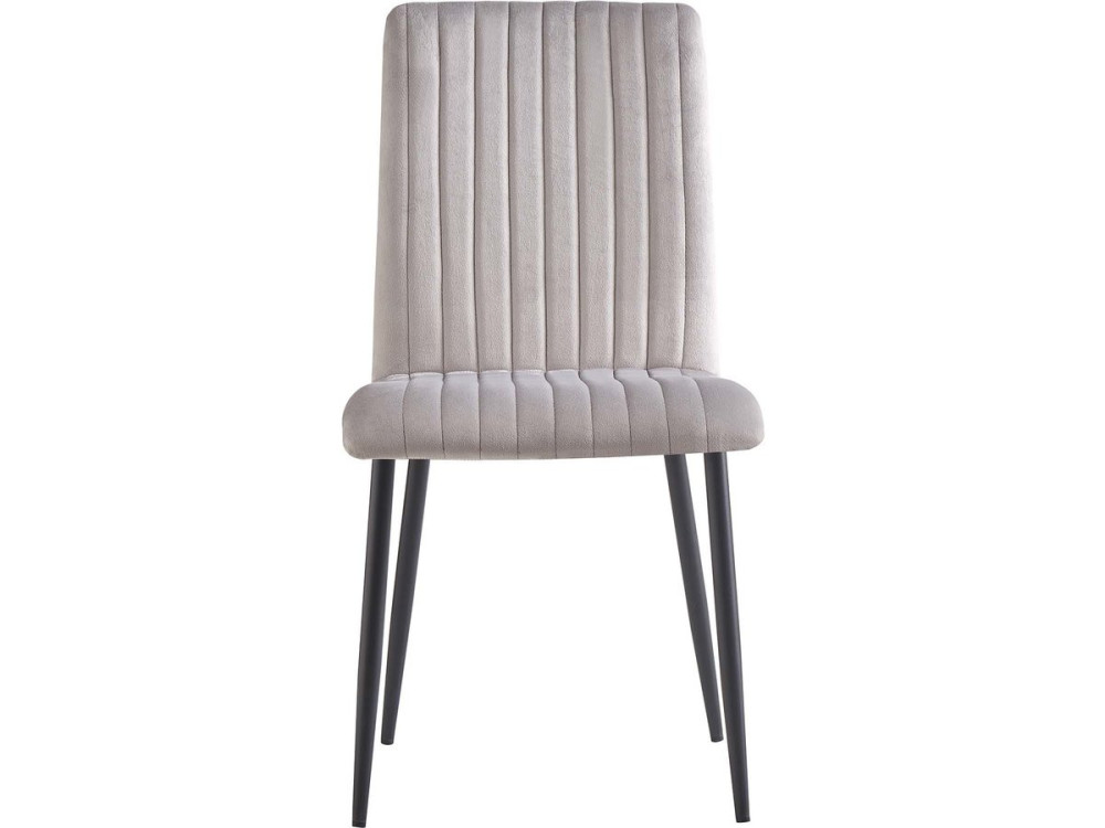 Set di 2 sedie in velluto "Henley" - Grigio chiaro