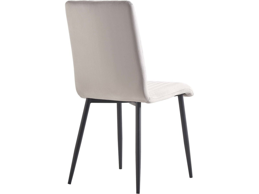 Set di 2 sedie in velluto "Henley" - Grigio chiaro