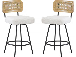 Set di 2 seggioloni in tessuto "Wilfried" - 51 x 44 x 95 cm - Beige