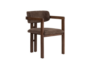 Sedia in legno "Toscana" - 54 x 54 x 76 cm - Marrone / Noce scuro